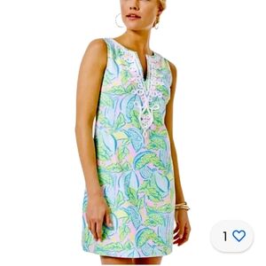 Lilly Pulitzer Harper Shift Dress Urchin Pink Vitamin Sea NWT Medium $148